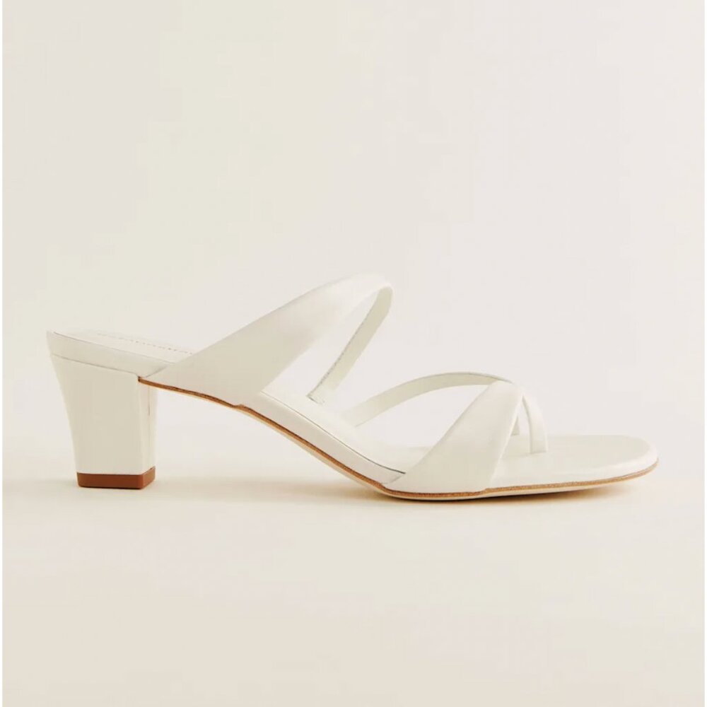 Reformation Shyla Heeled Sandal Ivory - Size 7.5